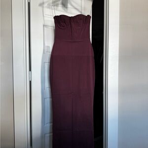 House of CB Red Strapless Bodycon Dress